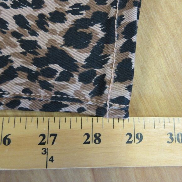 TERRA‎ & SKY High Rise Straight Leg Jeans 18W Leo Face Leopard Animal Denim NWT - Picture 11 of 12